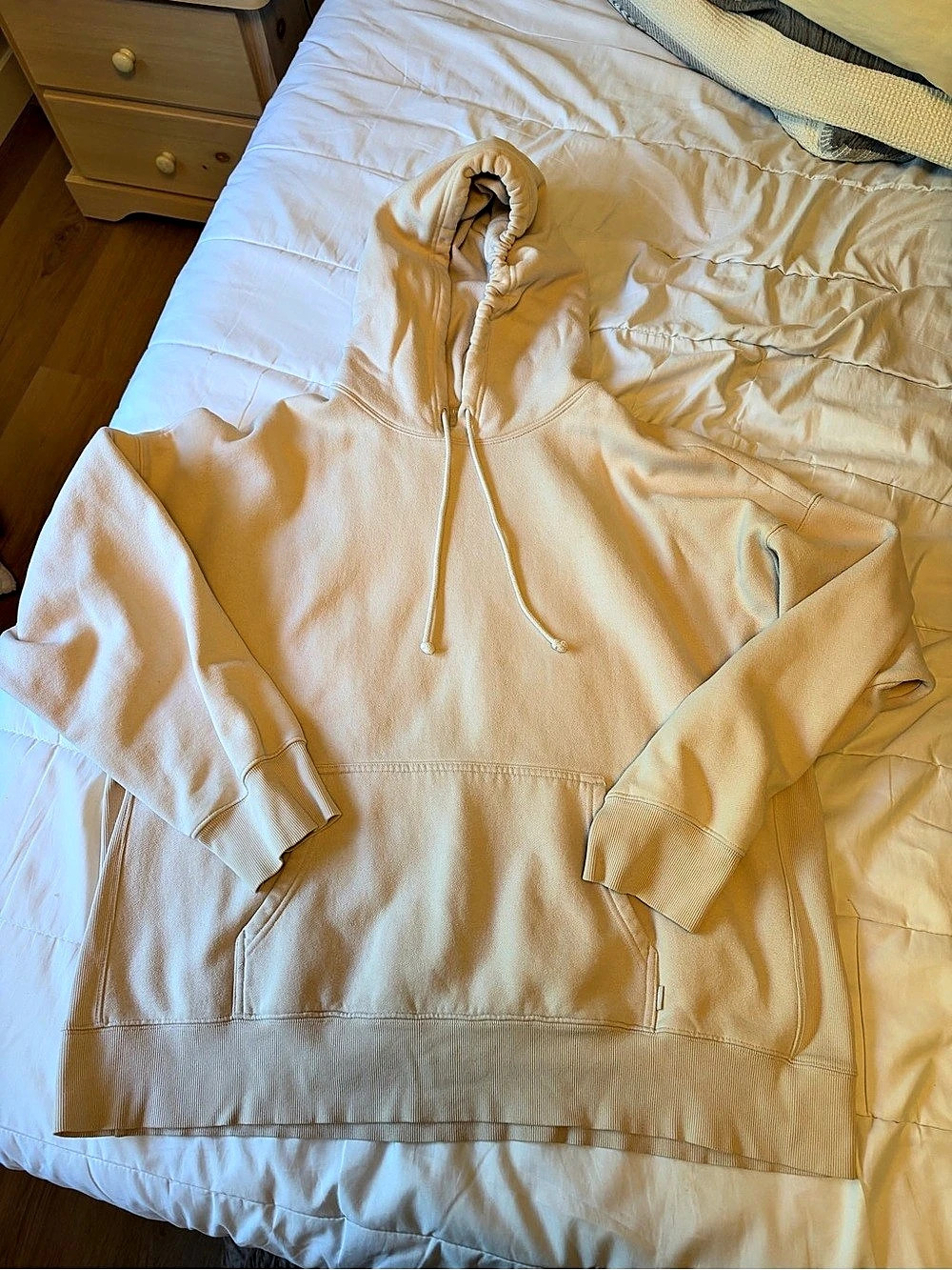 Tna Cozy Fleece Boyfriend Hoodie Fleece Hoodie Cream